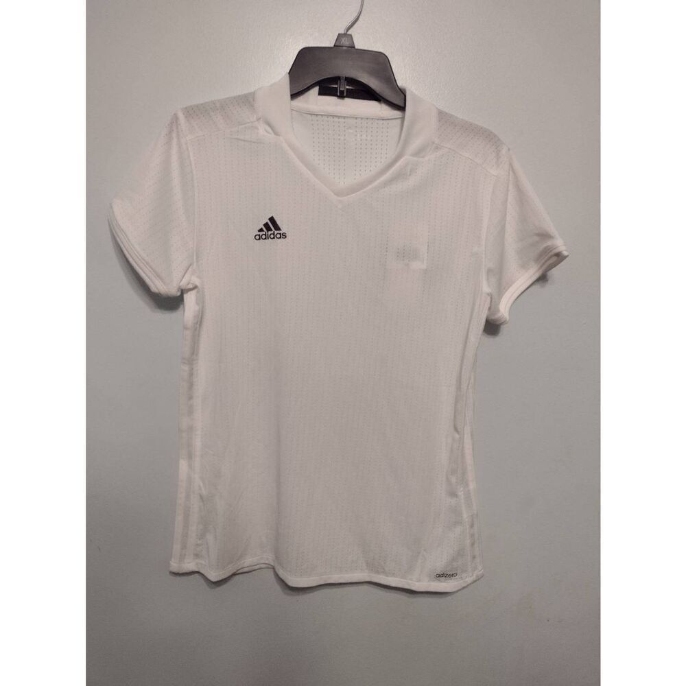 Adidas Womens Condivo 16 Size Medium White Vneck Short Sleeve Soccer Jersey NWT